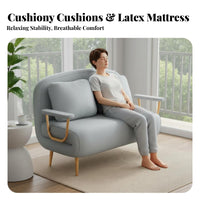 Transshapeable Pull-Extendable Armchair Foldable Design Single Fold-Extendable Lounger versatileUse Space-Saving for Residents
