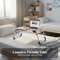Multi-Purpose Foldable Leg Tray Table Space-Saving Foldable Laptop Stand Lightweight Lap Desk No Assembly Required for Dorm Residents, Distant Workers, Dormitory, Bedroom, Sofa, Home Office