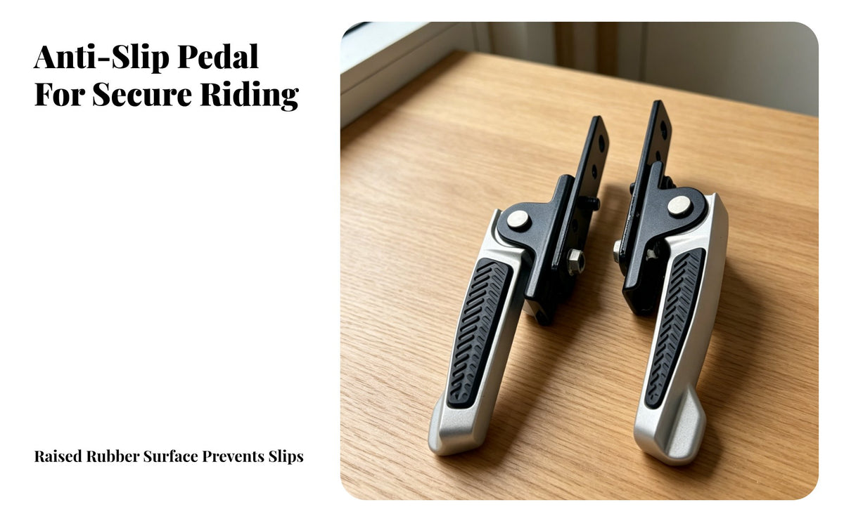 2 Pieces Electric Scooter Passenger Foot Peg Space-Efficient Rear Seat Foot Pedal Foldable Rear Footrest Comfortable Vehicle