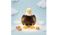 Bald Eagle Stuffed Embroidered Eyes Standing Eagle Stuffed Soft Long-Lasting