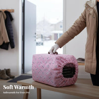 Insulated kennel Wrap Windproof Kennel Cover Padded Design for vehicle Trips, Camping