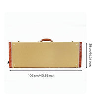 Square Electric Guitar Case Scratch Resistant Electric Guitar Hard Case Secure Latch Musical Instrument Gear for Travel