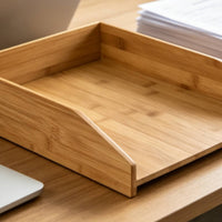 Letter Tray Bamboo Stackable Letter Tray Stackable Desk Organizer Slanted Front accessibleTop