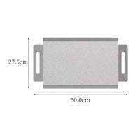 Stainless Steel Serving Tray Food-Grade Platter with Handles for Hosts, Cafe