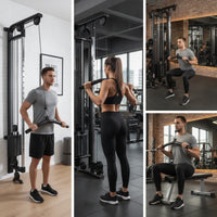 Curved Bar with Hanging Strap Non-Slip Curl Bar Attachment Long-Lasting Cable Machine Attachment with Carabiner Compact for Athletes