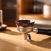 Walnut Finish Coffee Dosing Funnel Secure Dosing Funnel Stable Low-Height for Espresso Lovers