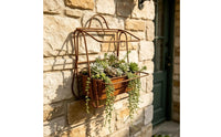 Iron Planter with Geometric Frame Sleek Hanging Planters Contemporary Pots for Patio