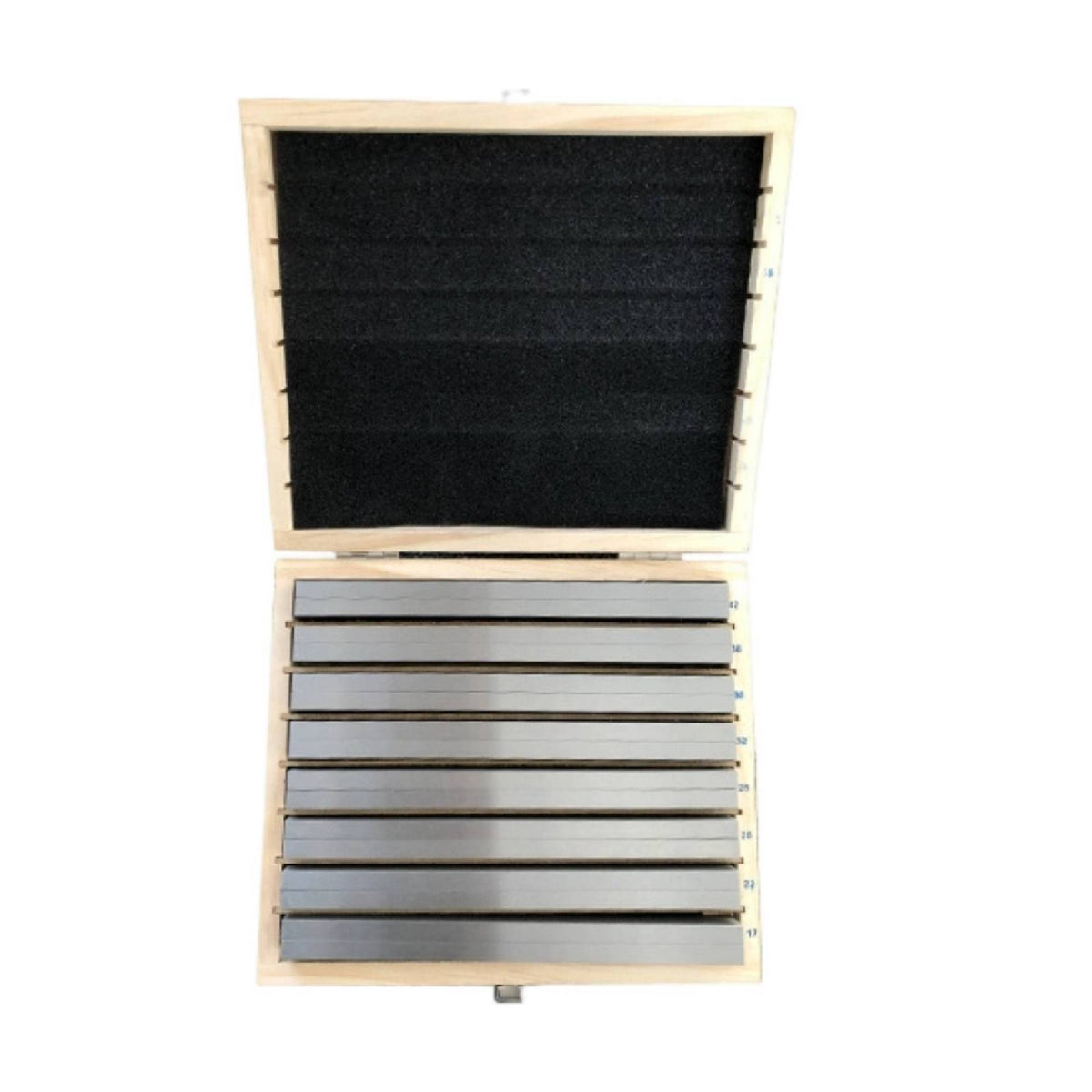 16 Pieces Parallel Gauge Blocks with Wooden Case Hardened Vise Parallel Blocks Strong Tooling for Toolmakers
