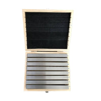 16 Pieces Parallel Gauge Blocks with Wooden Case Hardened Vise Parallel Blocks Strong Tooling for Toolmakers