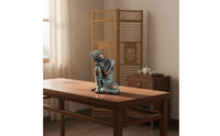 Southeast Asian Design Sleeping Buddha Figurine Resin Craft Resting Buddha Sculpture Artisan-Made Look House Decoration for Meditation Enthusiasts, Mindful Movement Practitioners, Living Room, Office, Entryway