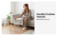Foldable Design Transparent C-Shaped Table Minimalist aesthetic Household Furniture Lightweight Home Furnishing Space-Saving for Apartment Dwellers, Students, Homeowners, Living Room, Balcony, Beside the Sofa, Small Spaces