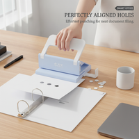 Dual-Hole Paper Punch for A4 Loose-Leaf Binders, Manual Two-Hole Puncher