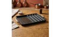 Divided Grill Pan Speckled Grill Pan with Rope Handles Griddle Lightweight Compact for Home Cooks, Korean Barbecue