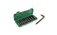 10 Pieces Metric Socket Wrench Kit Textured Grip Socket Set with Case Polished Ratchet Wrench Set Anti-Slip for Home Workshop
