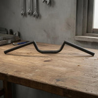 22 Mm Grip Black Motorcycle Handlebar 67 Cm Length M-Shaped Motorcycle Handlebar Cylindrical Bobber Cruiser Bar Long-Lasting