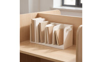 Book Organizer with Handles Desktop Bookends with Dividers Expandable