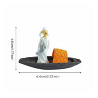 Sinks in Water Micro Landscape Boat Waterproof Aquarium Boat Decoration Fade-Resistant for Hobbyists, Bonsai