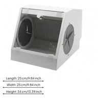 Dust-Proof Sandblasting Box Slanted Viewing Window Sandblasting Dust Collector Box Oral Dustproof Cabinet Side Hand Ports