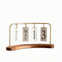 Desktop Date Flip Calendar Tabletop Desktop Calendar Ornament Desk Decor Reusable