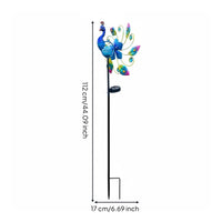 Solar Peacock Stake Colorful Peacock Wind Weather Resistant
