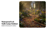 Waterproof LED Fiber Light-Transmitting Grass Light Solar Powered Decorative Grass Ground Light for Garden, Patio, Pathway