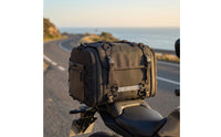Structured Motorcycle Rear Seat Bag with Shoulder Strap Universal Motorcycle Rear Seat Bag Sturdy Luggage Heavy-Duty for Commuters, Tourists