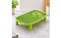Detachable Litter Tray with Slatted Top Rectangular Litter Catcher Mat Easy to Clean Scatter Control Pad Washable for Cats