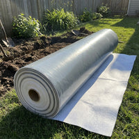 White Weed Control Fabric Geotextile, Pond Liner Mulch Fabric for Garden & Landscaping, Water-Permeable Root Barrier, Gray Drainage Fabric