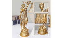 Lady Justice Statue Lustrous Deity of Justice Figurine Ornate for Office, Desk