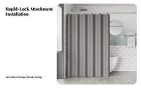 single-tone Color Shower Drape Waterproof Bathroom Curtain toolincludedcomplimentary Installation