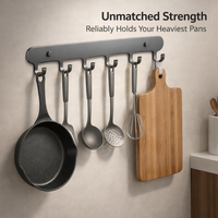 Closet and Pantry Organizer with Rotatable Wall Hooks for Kitchen Utensils, Removable Mounted Storage for Home Cooks