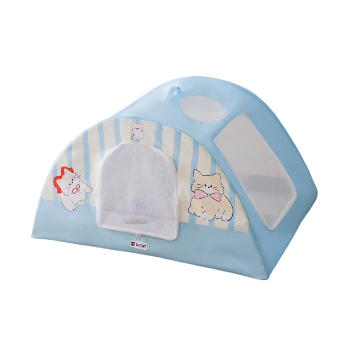 Cat Maternity House Cozy Arched Cat House Pet Shelter with Mesh Panels Private Foldable for Cats, Indoor, Apartment