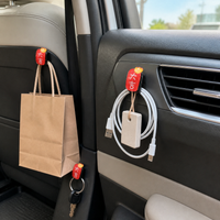 Car Seat Headrest Hooks Multifunctional Adhesive Hanger for Bags Purses Groceries