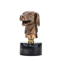 Animal Bust Bronze-Toned Tabletop Sculpture Realistic Tabletop Decoration for Home Stylists, Bookshelf