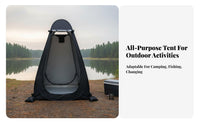 Multi-Purpose Outdoor Shower Tent Waterproof Quick-Setup Shower Tent Ventilated Design Portable Changing Room Lightweight for Families, Beachgoers, Fishing, Backyard, Road Trips, Photo Shoots
