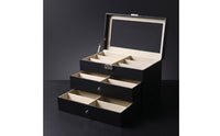 Eyeglasses Box with Mirror Tiered Sunglass Display Case Transparent for Dresser