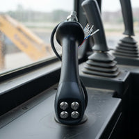 2 Pieces Long-Lasting Rubber Grip Wood Grabber Control Handle Wear Resistant Hydraulic Control Joystick Easy Installation Machine Parts High Performance for Machinery Repair Workers