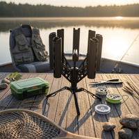 Rotating Fishing Rod Stand 360 Degree Rotation for Tackle Shop, Garage, Anglers