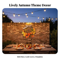 Autumn foliage and Pumpkin festive chain Festive Design Decorative string Bendable