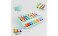 Percussion Toy Piano Rainbow Toy Piano with Mallets Low-Height for Playroom