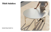 Round Folding Table Foldable Portable Round Table Easy Storage Household Furniture for Restaurant Owners, Event Planners, Indoor, Banquet Events