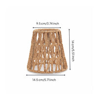 Handwoven Paper Rope Lamp Cover Natural Texture Paper Rope Light Shade Boho Decor Rattan Design Light Shade Rustic Charm for Hotel