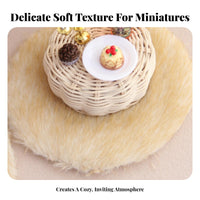 Soft Miniature Velvety Carpet Cozy Dollhouse Velvety Floor Mat Decorative Accent for DIY Hobbyist S, Collectors, Miniature Scene