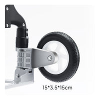Easy to Install Cart Wheel with Bracket Heavy-Duty Folding Cart Wheel Foldable Hardware Lightweight