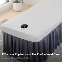 Hygienic Disposable Massage Table Sheet with Face Hole Skin-Friendly Elastic Corner Disposable Bed Sheet Breathable for Spas