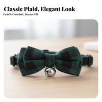 Plaid Bow Tie Cat Lightweight and Comfortable Cat with Bow Tie Soft Material Pet Supplies for Cats, Small Pets, Daily Wear, Indoor, Travel