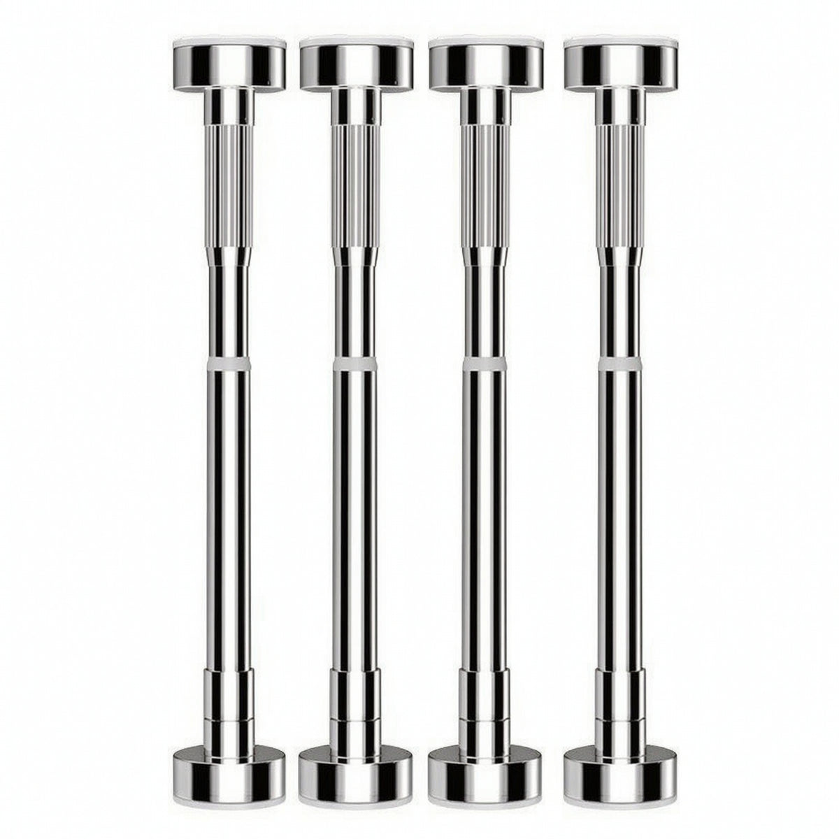 4 Pieces Stainless Steel Under-Sink Support Rod No-Drill Sink Support Pole Rustproof Furniture Stabilizer Adjustable for Homeowners