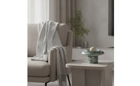 Marble Tray with Cylindrical Base Polished Mushroom Tray Sculptural for Living Room, Display Shelf, Study