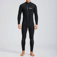 3mm Neoprene Wetsuit Full-Body Front-Zip Wetsuit Front Zip Diving Suit Flexible Apparel Wind-Resistant for Divers, Surfing