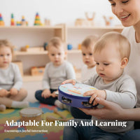 Child-Safe children's Tambourine Educational Percussion Playset Easy to Hold Hand Drum Develops physical abilitys for Kindergarten educators, Preschoolers, Music lesson, lessonroom, play area, play session